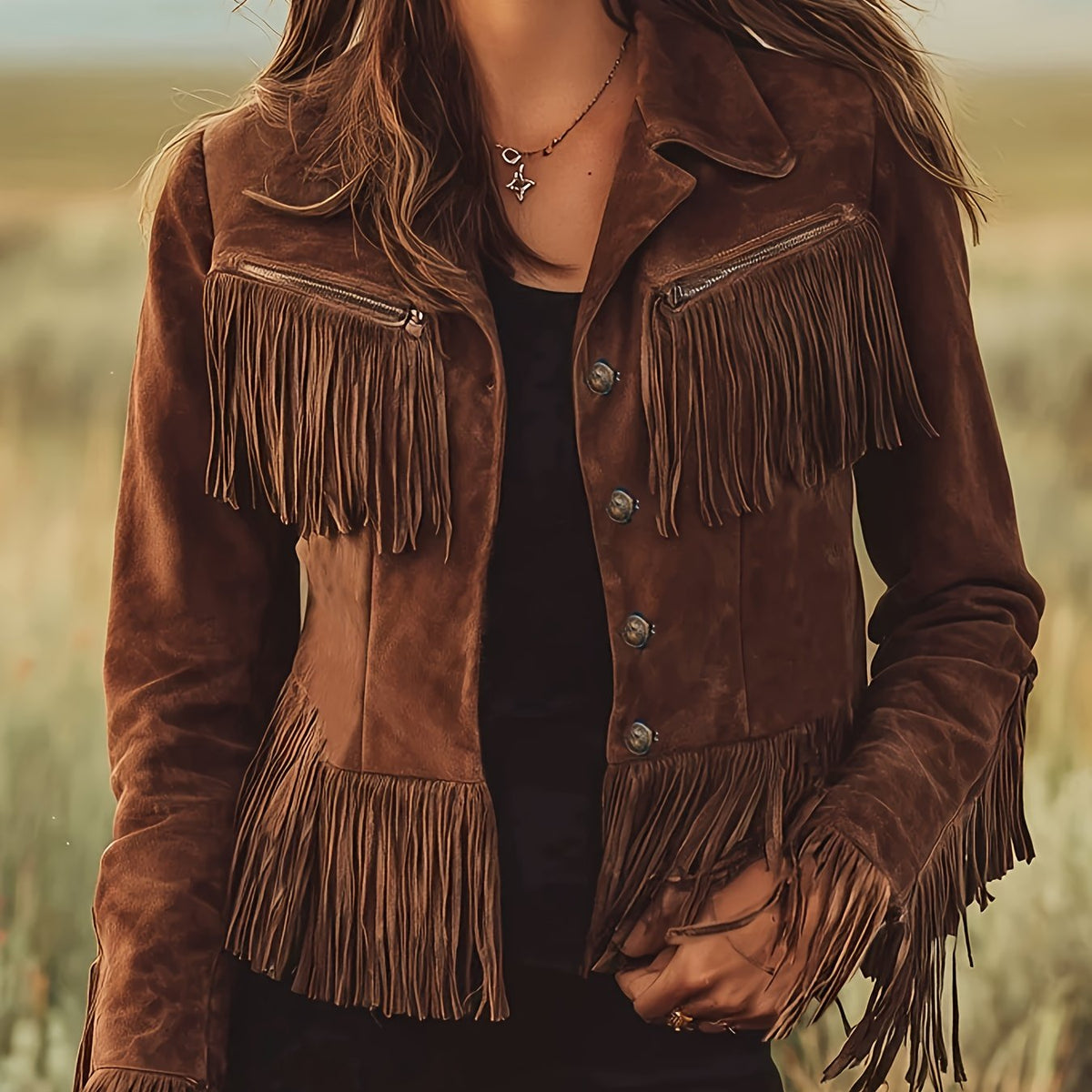 Western-Style Fringe Jacket