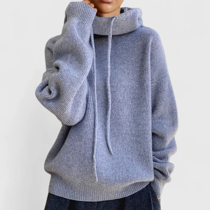 Oversized Hooded Knit Jumper