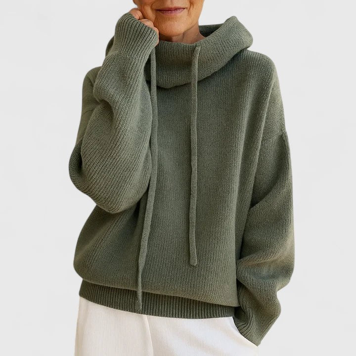Oversized Hooded Knit Jumper