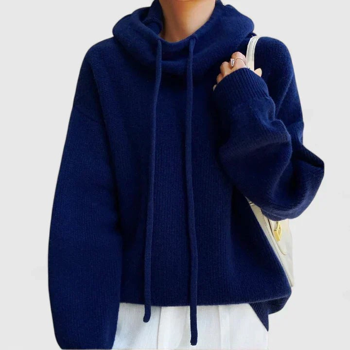 Oversized Hooded Knit Jumper