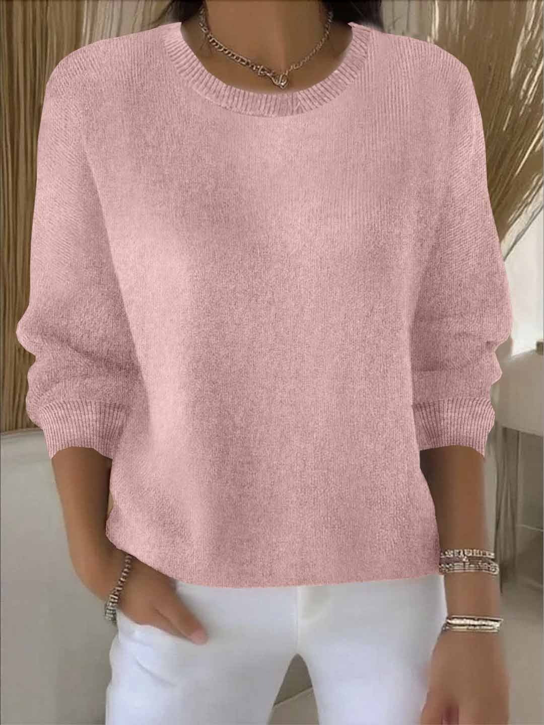 Crew Neck Jumper with Wide Sleeves