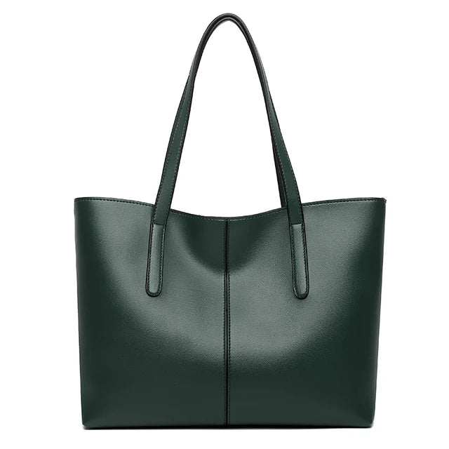 Large Structured Tote Bag with Double Shoulder Straps