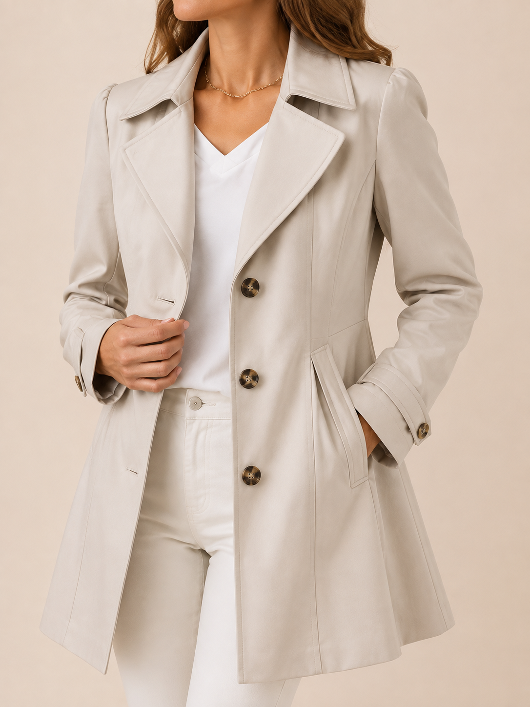 Women's Classic Belted Trench Coat