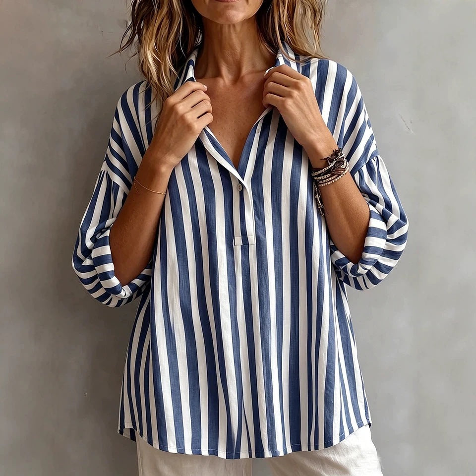 Women's Relaxed Fit Striped Blouse
