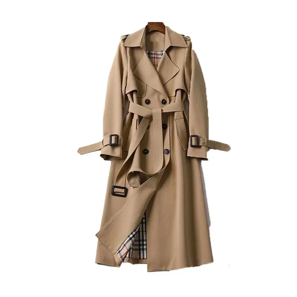 Women's Classic Double-Breasted Trench Coat