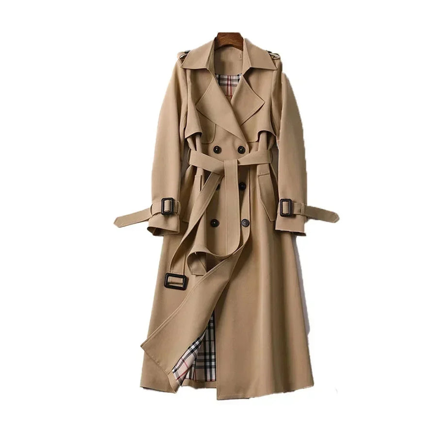 Women's Classic Double-Breasted Trench Coat
