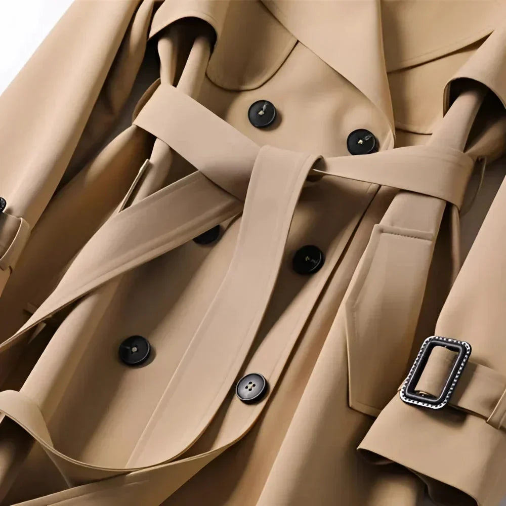 Women's Classic Double-Breasted Trench Coat