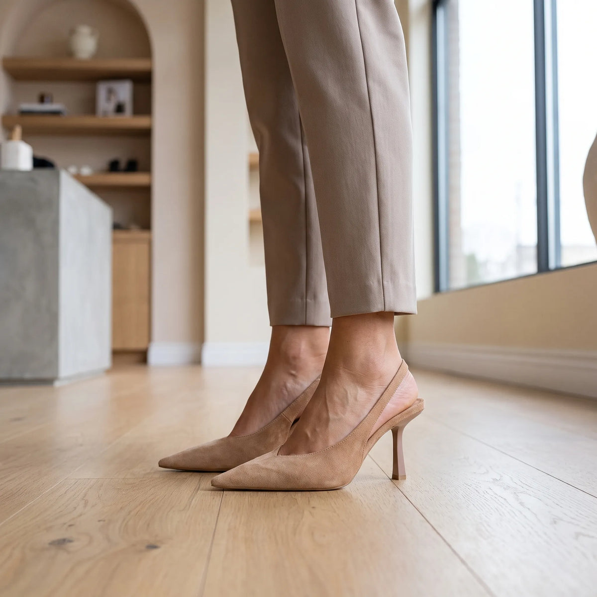 Pointed Slingback Heels