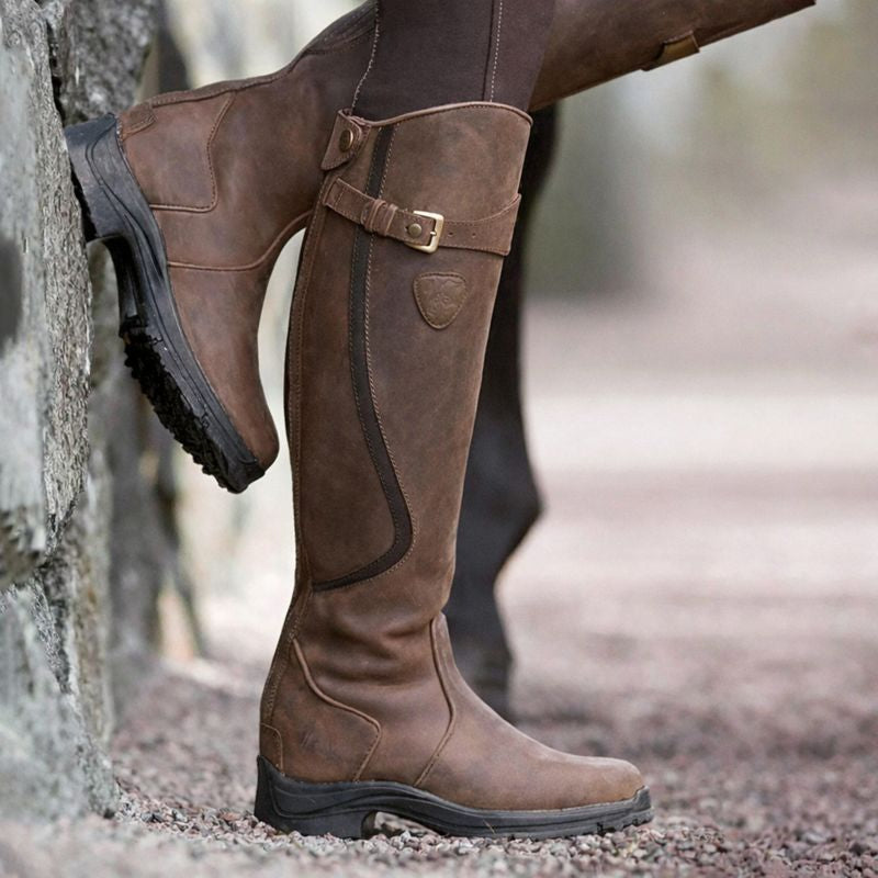 Women's Knee-High Buckle Boots