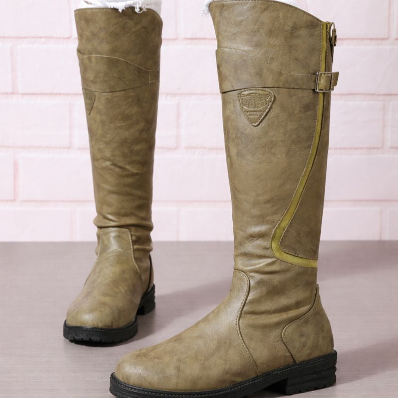 Women's Knee-High Buckle Boots