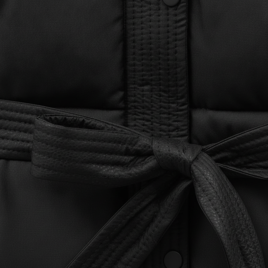 Women's Belted Winter Puffer Coat