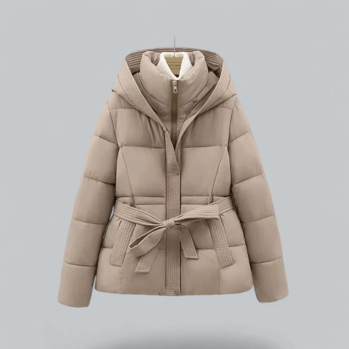 Women's Belted Winter Puffer Coat