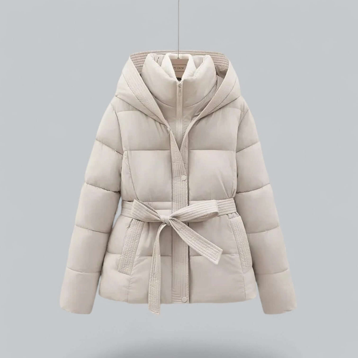 Women's Belted Winter Puffer Coat