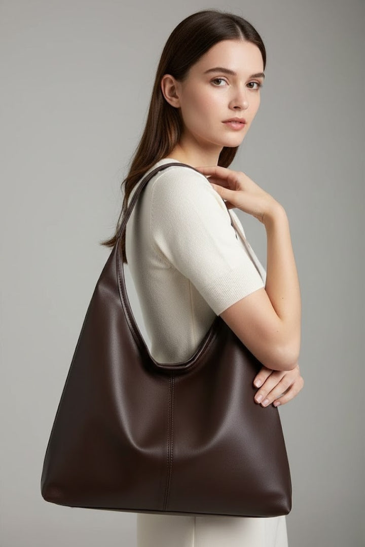Classic Structured Tote Bag with Shoulder Straps