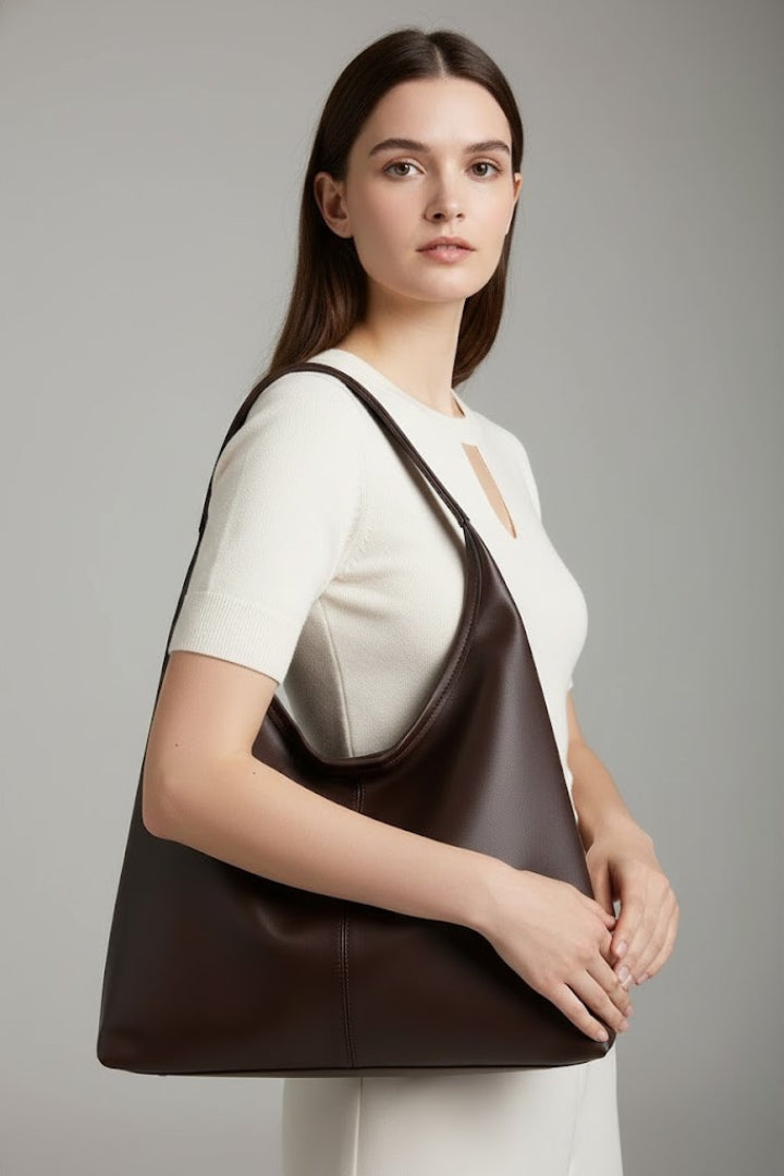 Classic Structured Tote Bag with Shoulder Straps