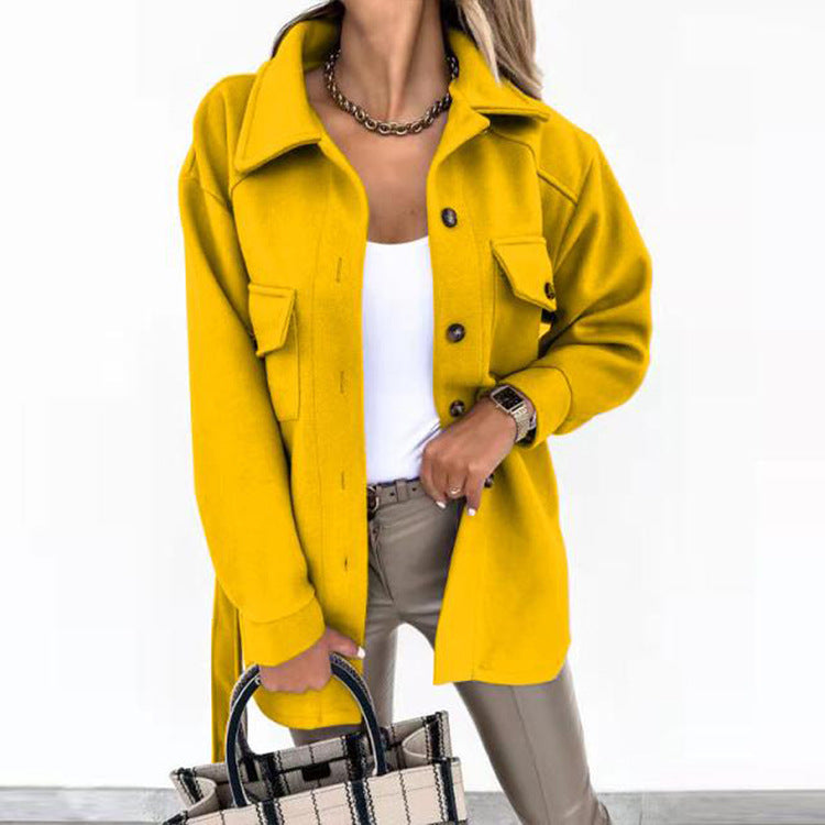 Women's Casual Button Windbreaker Jacket