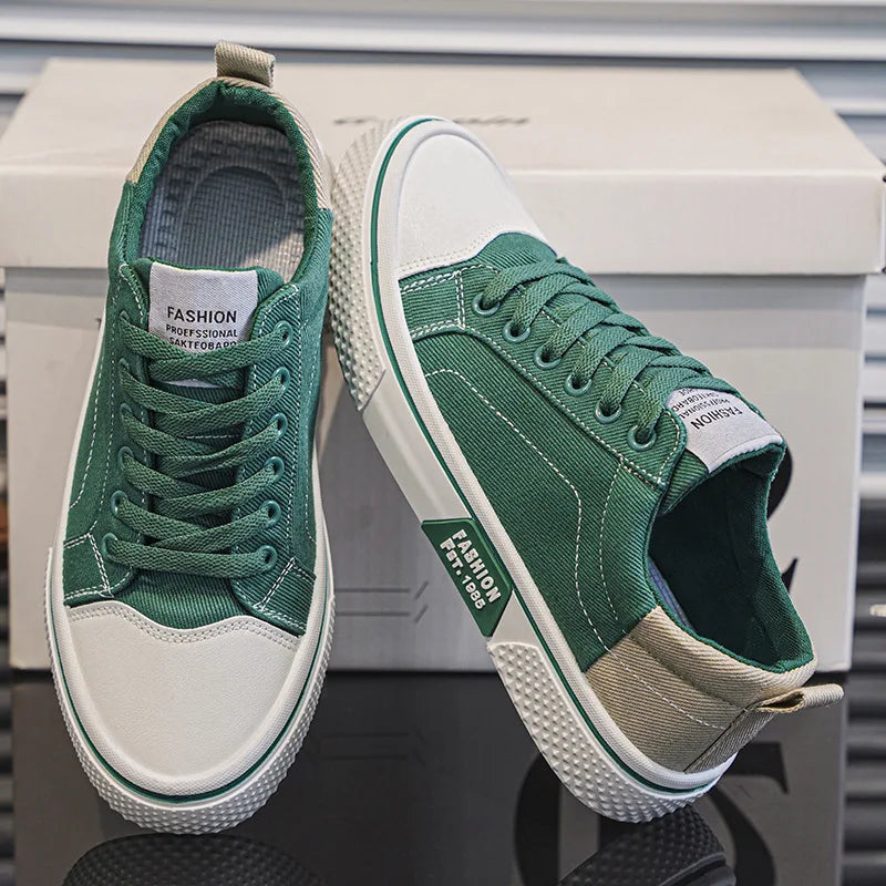 Men's Breathable Lace-Up Skate Trainers with Flexible Sole