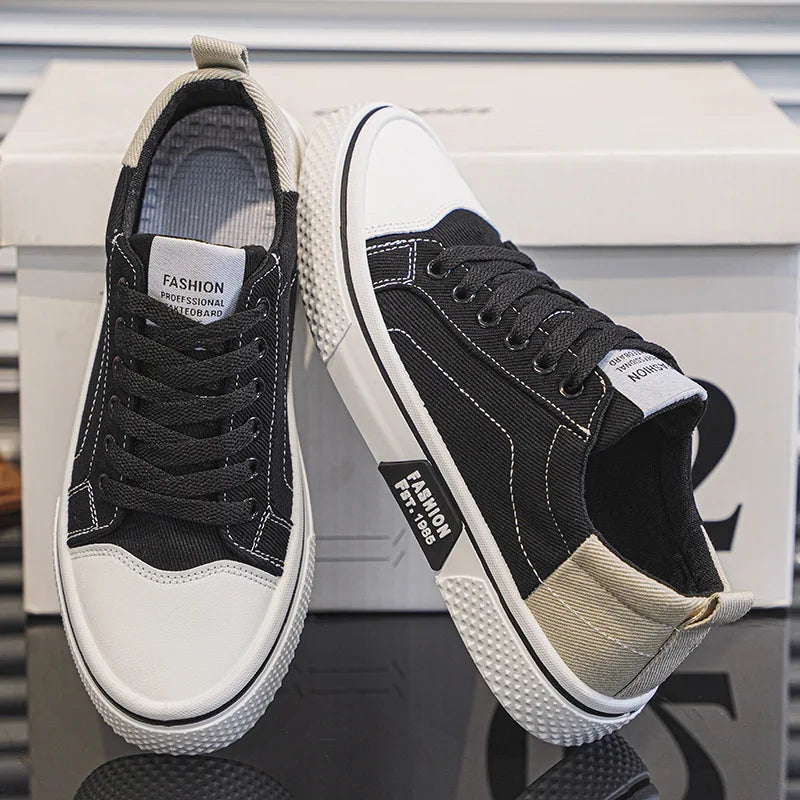 Men's Breathable Lace-Up Skate Trainers with Flexible Sole