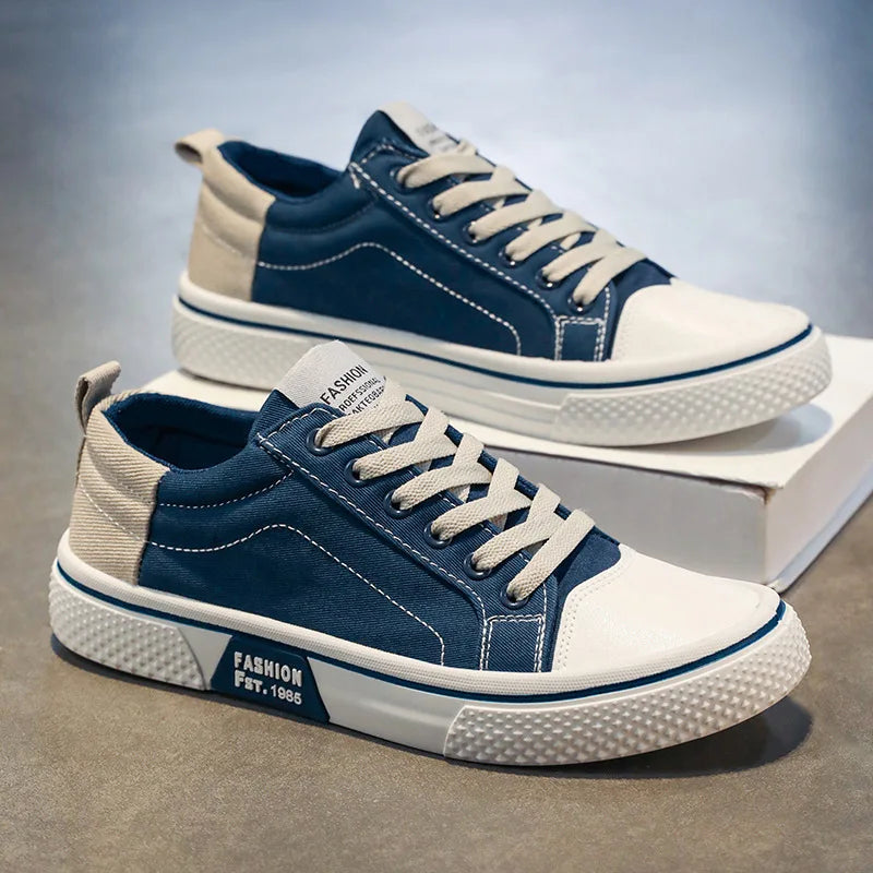 Men's Breathable Lace-Up Skate Trainers with Flexible Sole