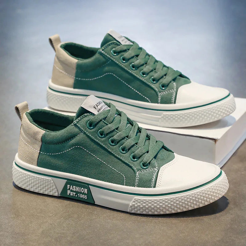 Men's Breathable Lace-Up Skate Trainers with Flexible Sole