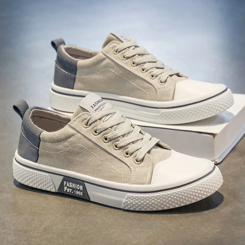 Men's Breathable Lace-Up Skate Trainers with Flexible Sole