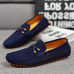 Men's Breathable Slip-On Loafers with Cushioned Sole