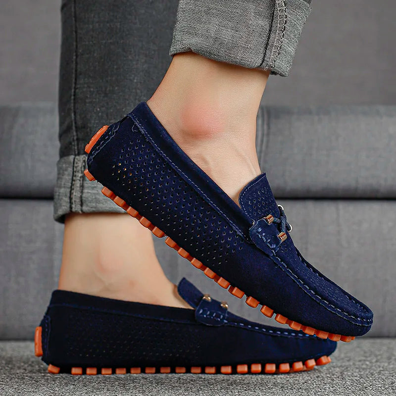 Men's Breathable Slip-On Loafers with Cushioned Sole