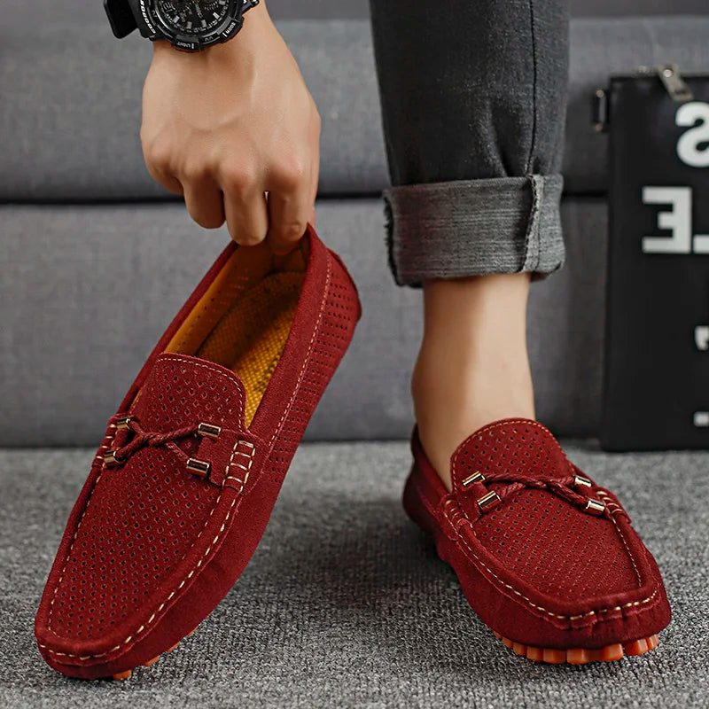 Men's Breathable Slip-On Loafers with Cushioned Sole