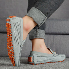Men's Breathable Slip-On Loafers with Cushioned Sole