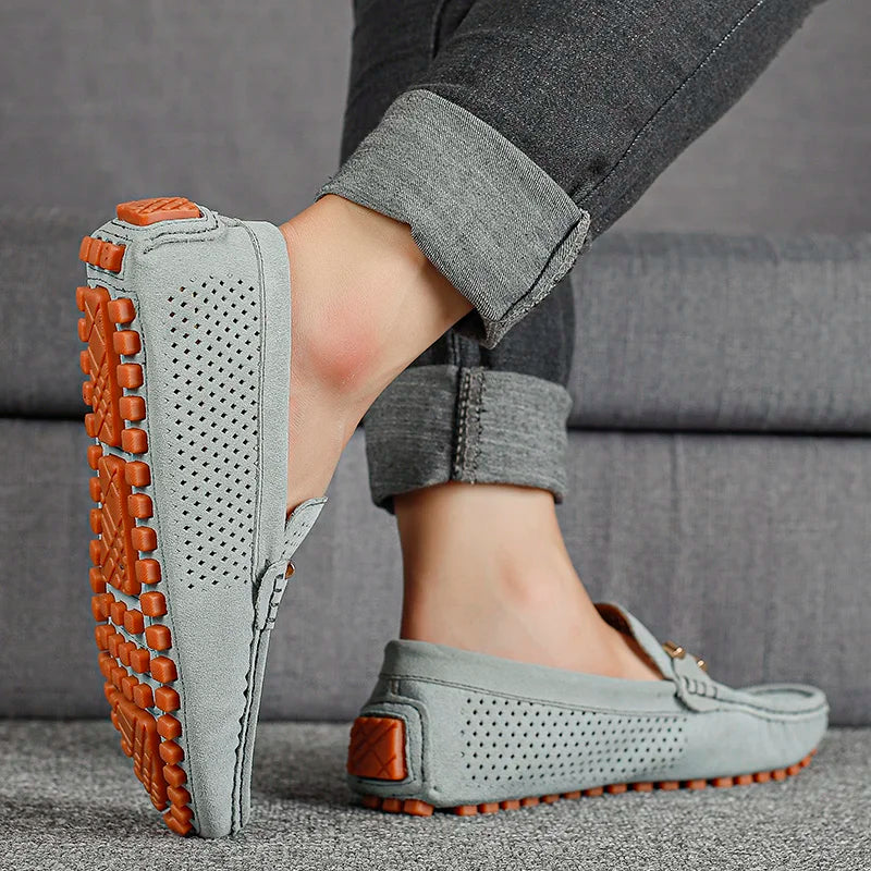 Men's Breathable Slip-On Loafers with Cushioned Sole