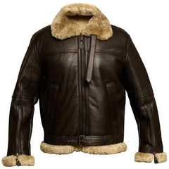 Men's Classic Aviator Jacket with Zip Closure