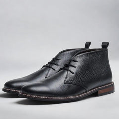 Men's Classic Lace-Up Chukka Boots with Non-Slip Sole