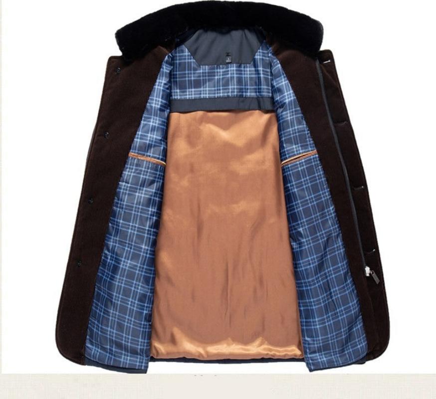 Men's Lightweight Winter Jacket with Stand-Up Collar