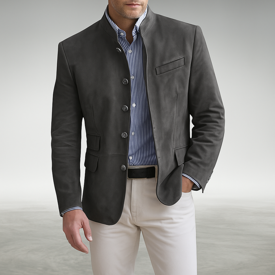Men's Modern Button Cardigan with Tailored Fit and Deep Pockets