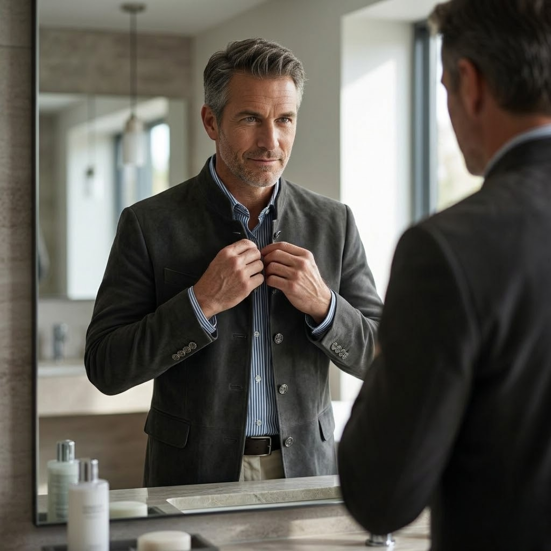 Men's Modern Button Cardigan with Tailored Fit and Deep Pockets