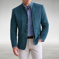 Men's Modern Button Cardigan with Tailored Fit and Deep Pockets