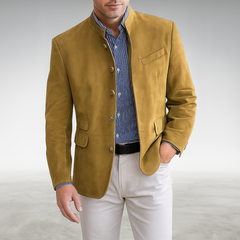 Men's Modern Button Cardigan with Tailored Fit and Deep Pockets