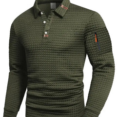 Men's Polo Collar Jumper with Zip Sleeve Pocket