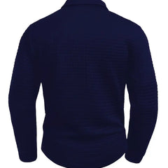 Men's Polo Collar Jumper with Zip Sleeve Pocket