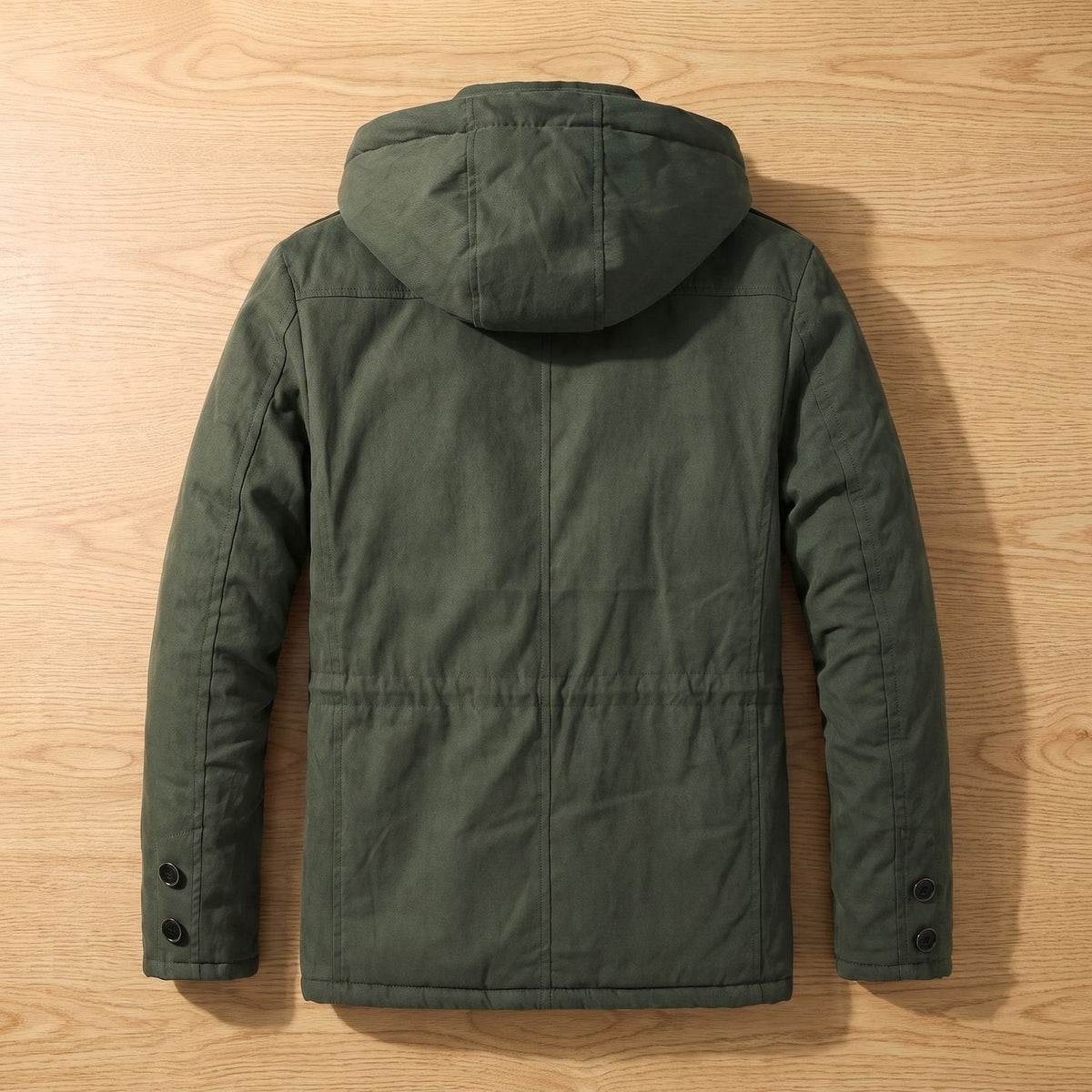 Men's Quilted Hooded Winter Jacket with Warm Lining