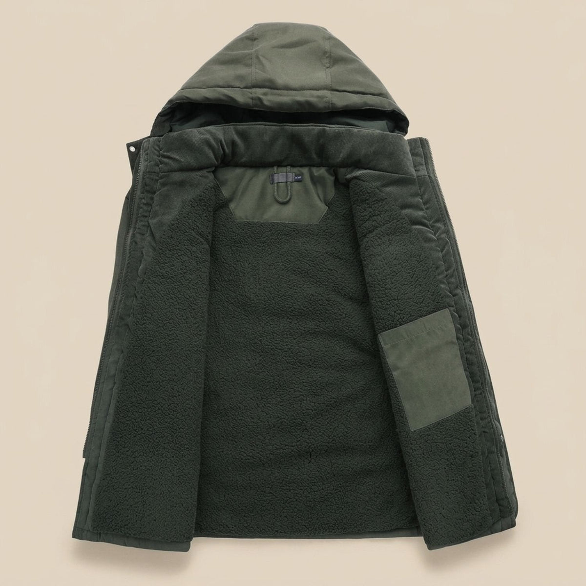 Men's Quilted Hooded Winter Jacket with Warm Lining