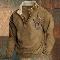 Men's Relaxed Quarter Zip Jumper with Simple Clean Lines