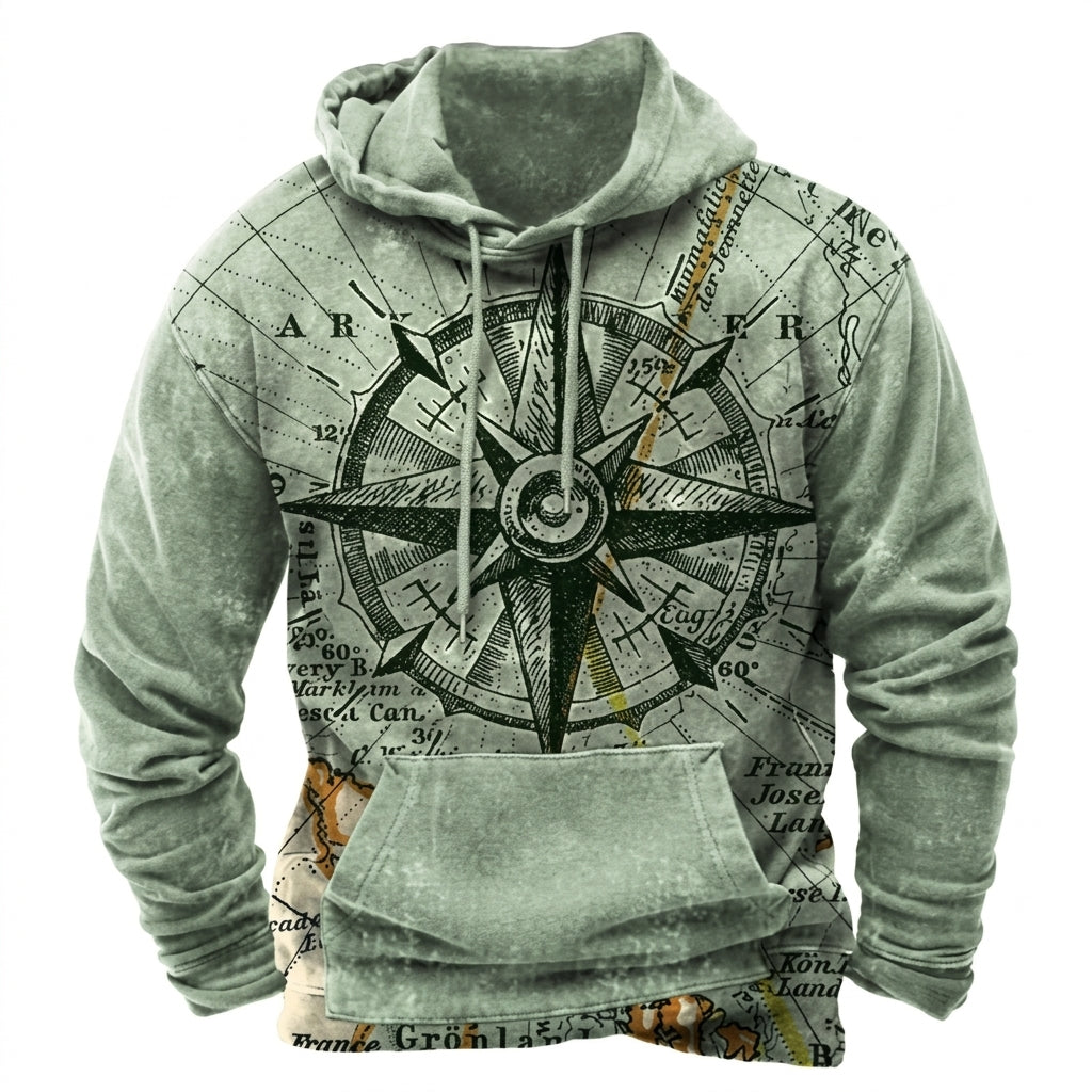 Men's Relaxed Winter Hoodie with Warm Lined Interior