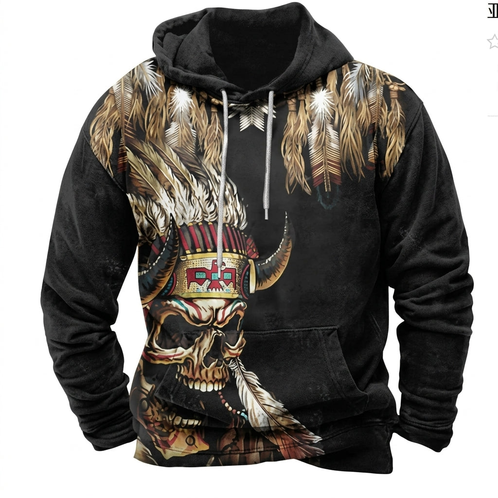 Men's Relaxed Winter Hoodie with Warm Lined Interior
