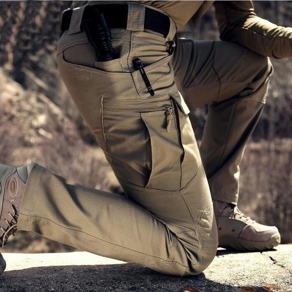 Men's Tactical Cargo Trousers with Adjustable Waistband