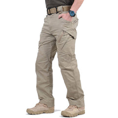 Men's Tactical Cargo Trousers with Adjustable Waistband