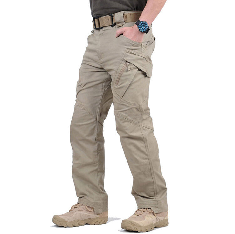 Men's Tactical Cargo Trousers with Adjustable Waistband