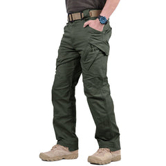 Men's Tactical Cargo Trousers with Adjustable Waistband