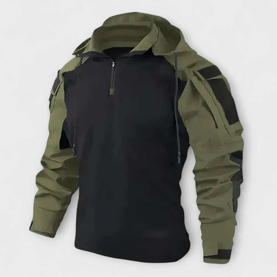Men's Tactical Half Zip Hoodie with Sleeve Pockets