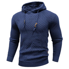 Men's Textured Heavyweight Hoodie with Ribbed Cuffs